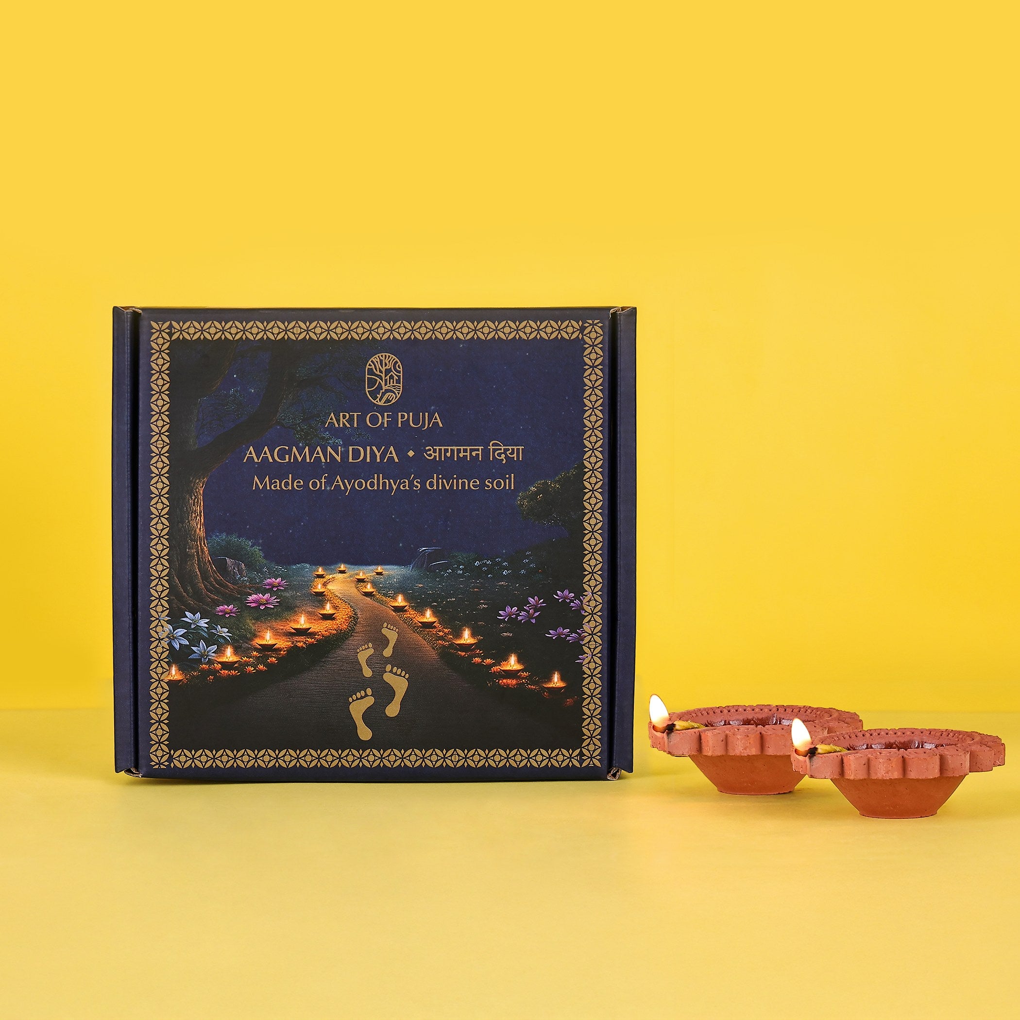 Aagman Diya (Pack of 4) – Made from Ayodhya’s Sacred Soil