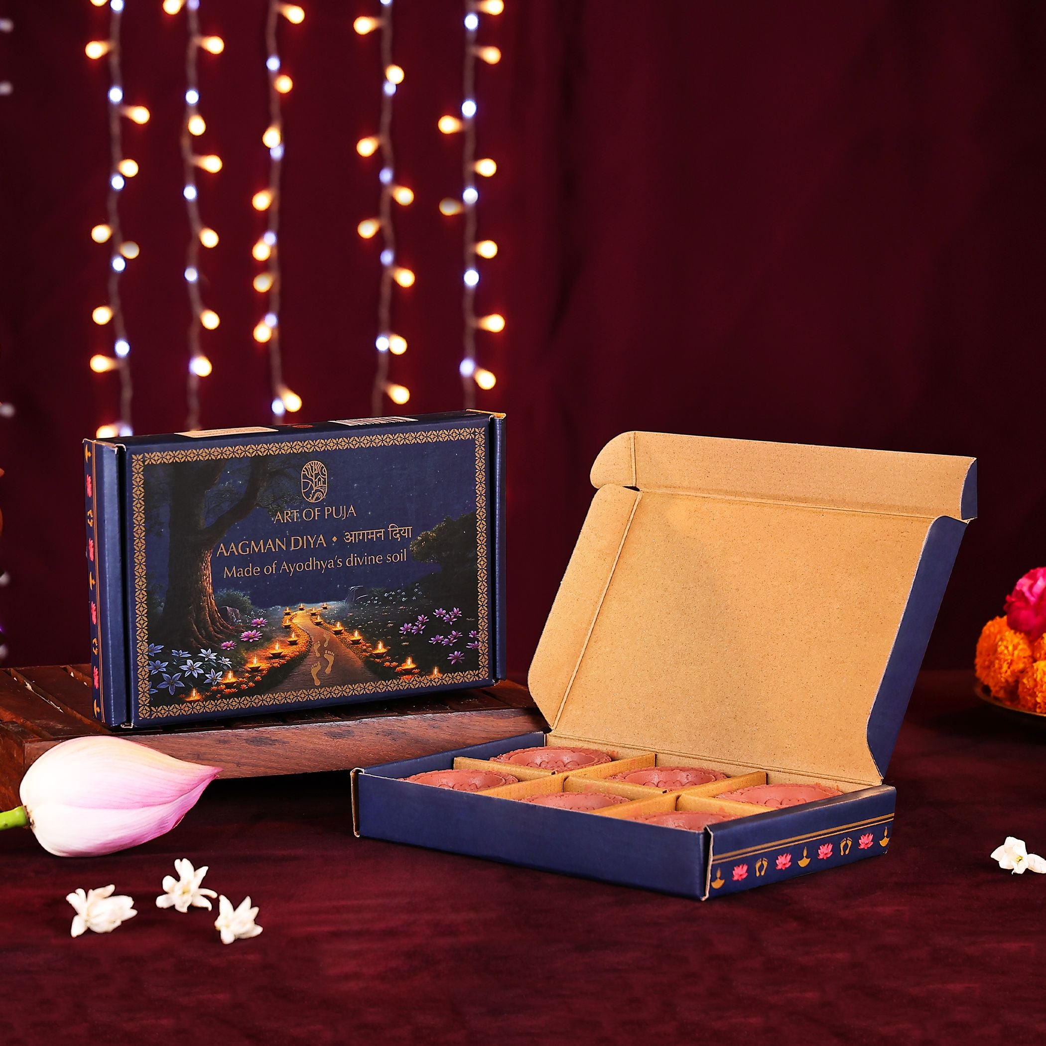 Aagman Diya – Pack of 6 | Made from Ayodhya’s Sacred Soil