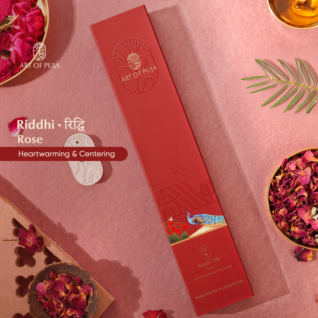 Rose Handcrafted Incense Sticks. Riddhi ( रिद्धि )
