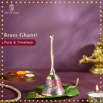 Handcrafted Brass Puja Ghanti – Divine Sound for Peace, Purity & Positive Energy | Made by Indian Artisans