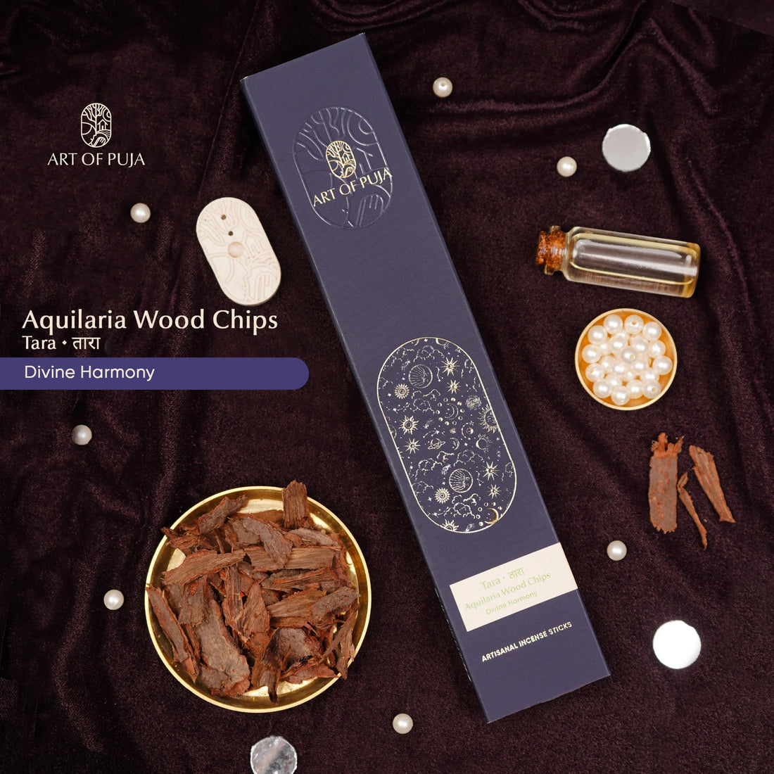 Aquilaria Wood Chips Artisanal Incense Sticks. Tara ( तारा )