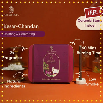 Kesar Chandan bamboo incense sticks with saffron and sandalwood