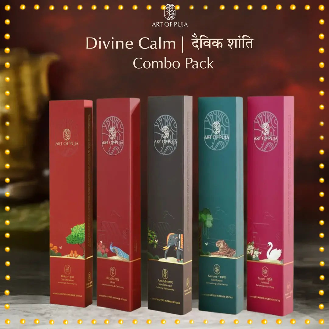 Divine Calm Combo (Pack of 5) | Sai Darshan, Rose, Sandalwood, Rainforest & Jasmine