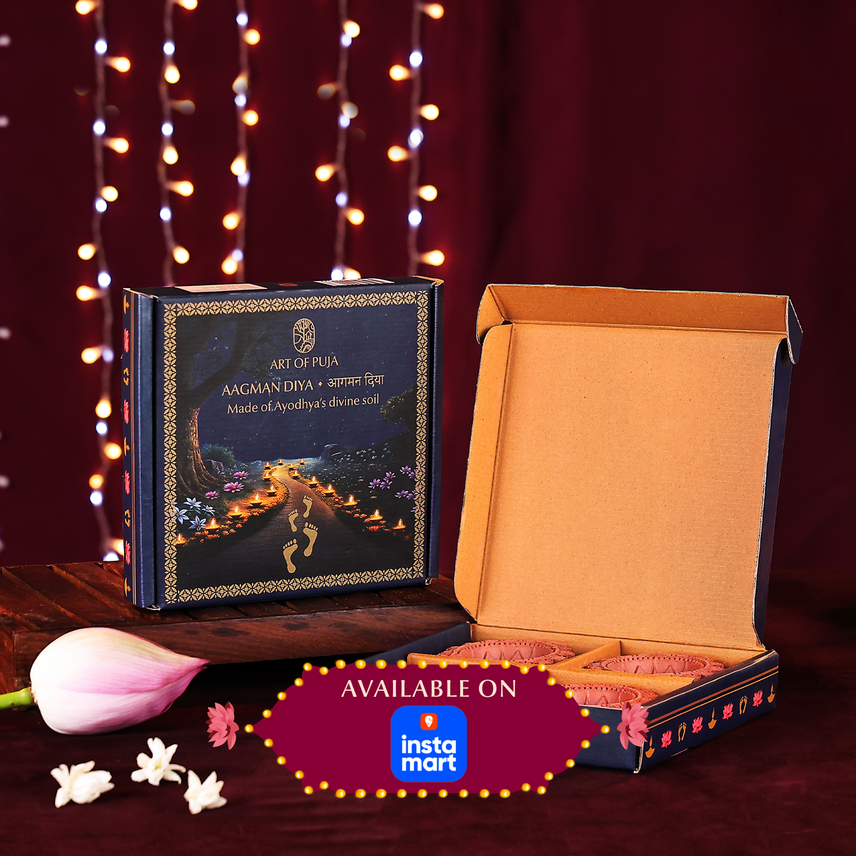 Aagman Diya (Pack of 4) – Made from Ayodhya’s Sacred Soil