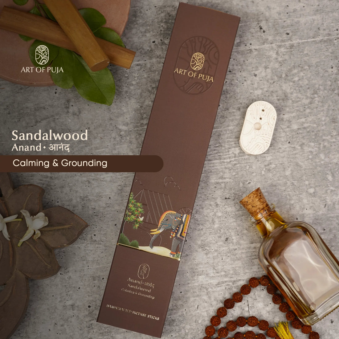 Sandalwood Handcrafted Incense Sticks ( आनंद )