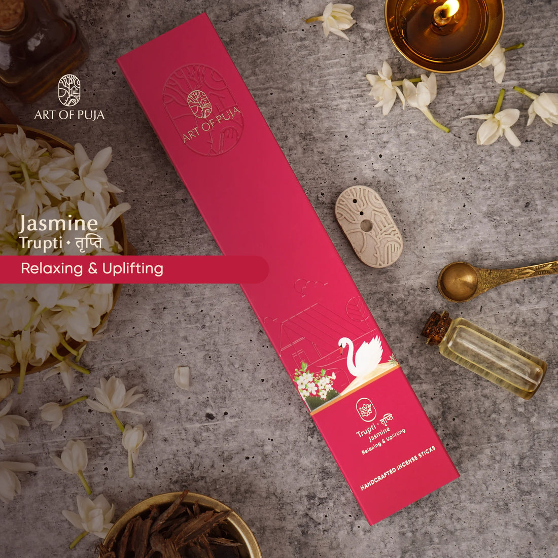 Jasmine Handcrafted Incense Sticks. Trupti ( तृप्ति )