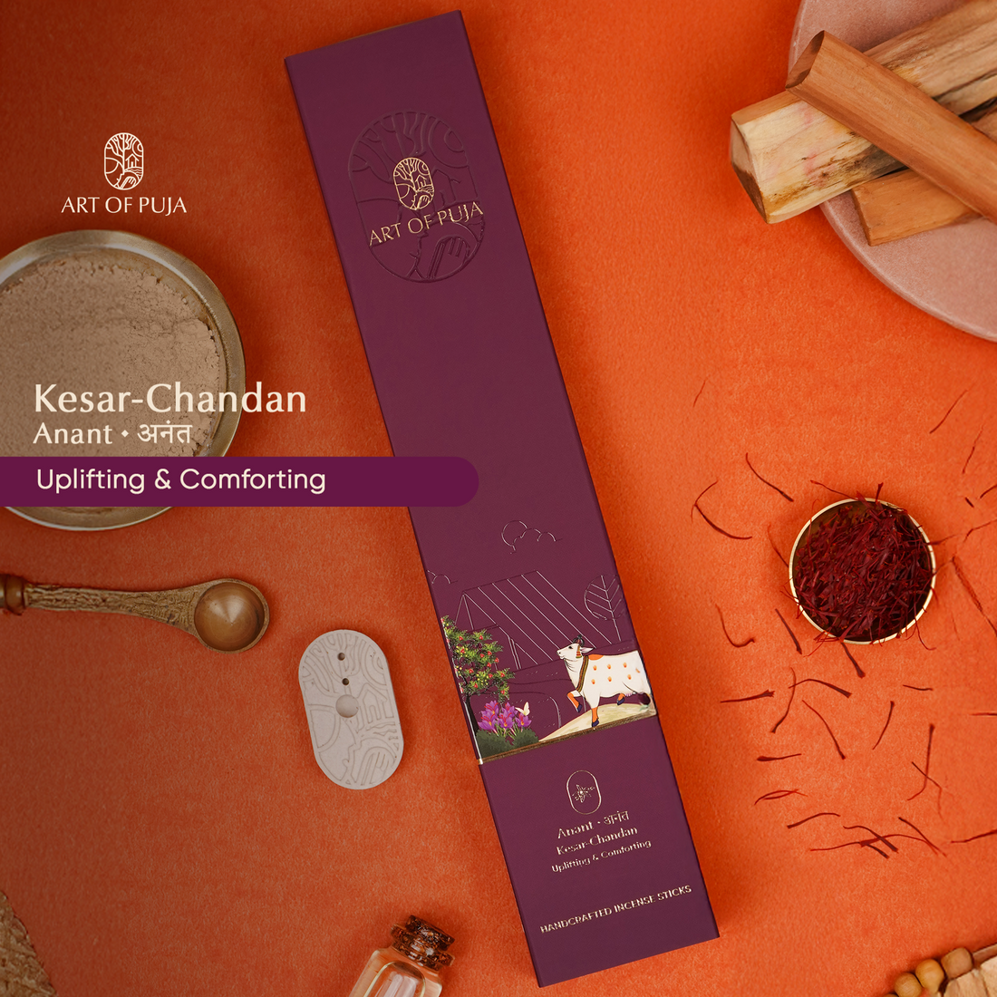 Kesar-Chandan Handcrafted Incense Sticks
