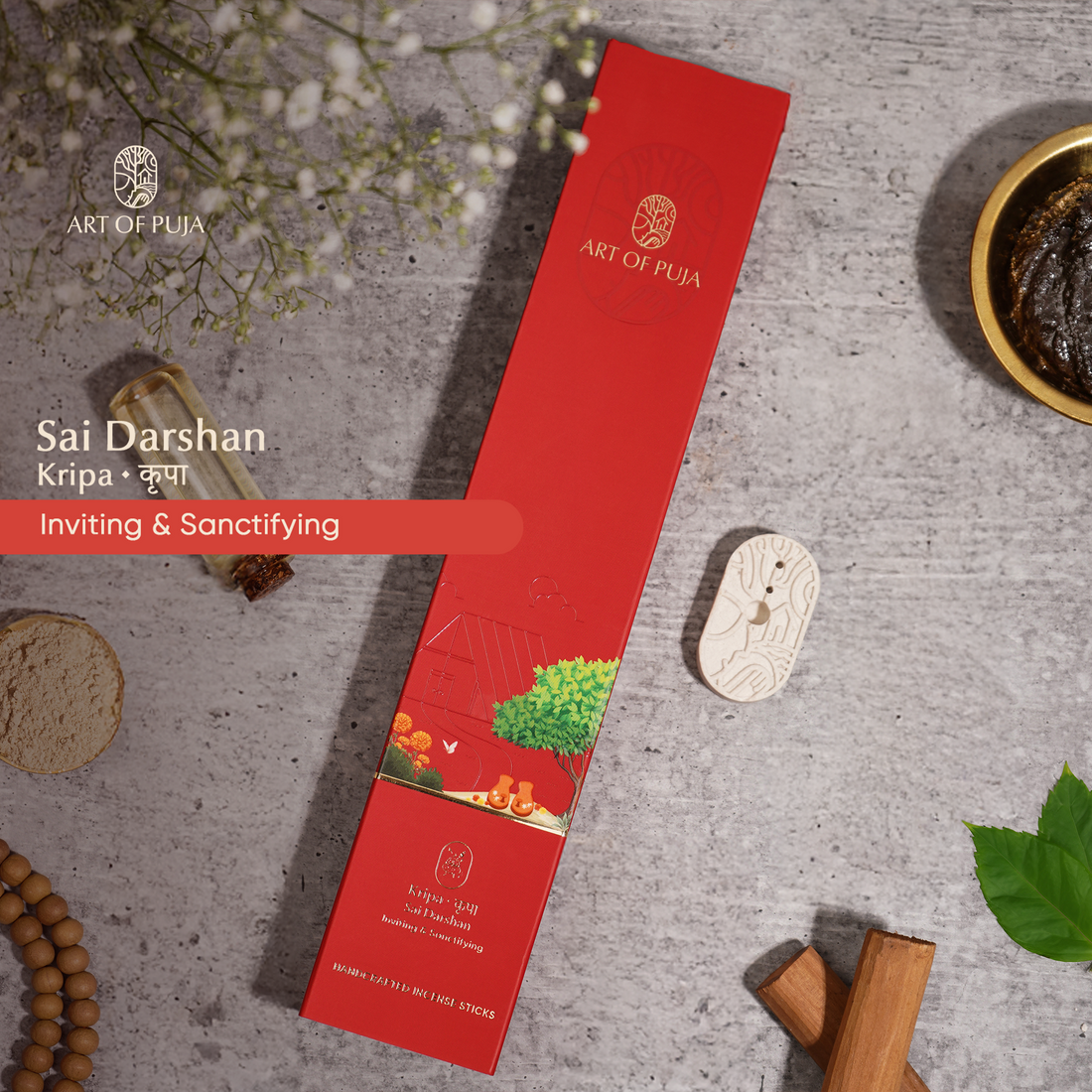 Sai Darshan Handcrafted Incense Sticks. Kripa ( कृपा )