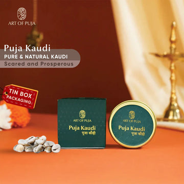 Puja Kaudi – Sacred Cowrie Shells for Prosperity, Protection & Divine Blessings | Auspicious Offering for Lakshmi Puja & Rituals