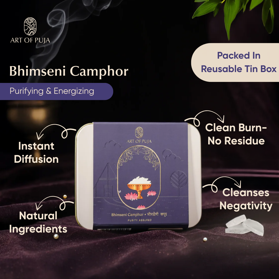 Pure Bhimsen camphor made from natural ingredients for puja