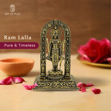Ram Lalla Brass Idol – Divine Symbol of Purity & Dharma (4 Inch)