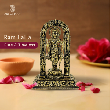 Ram Lalla Brass Idol – Divine Symbol of Purity & Dharma (3 Inch)