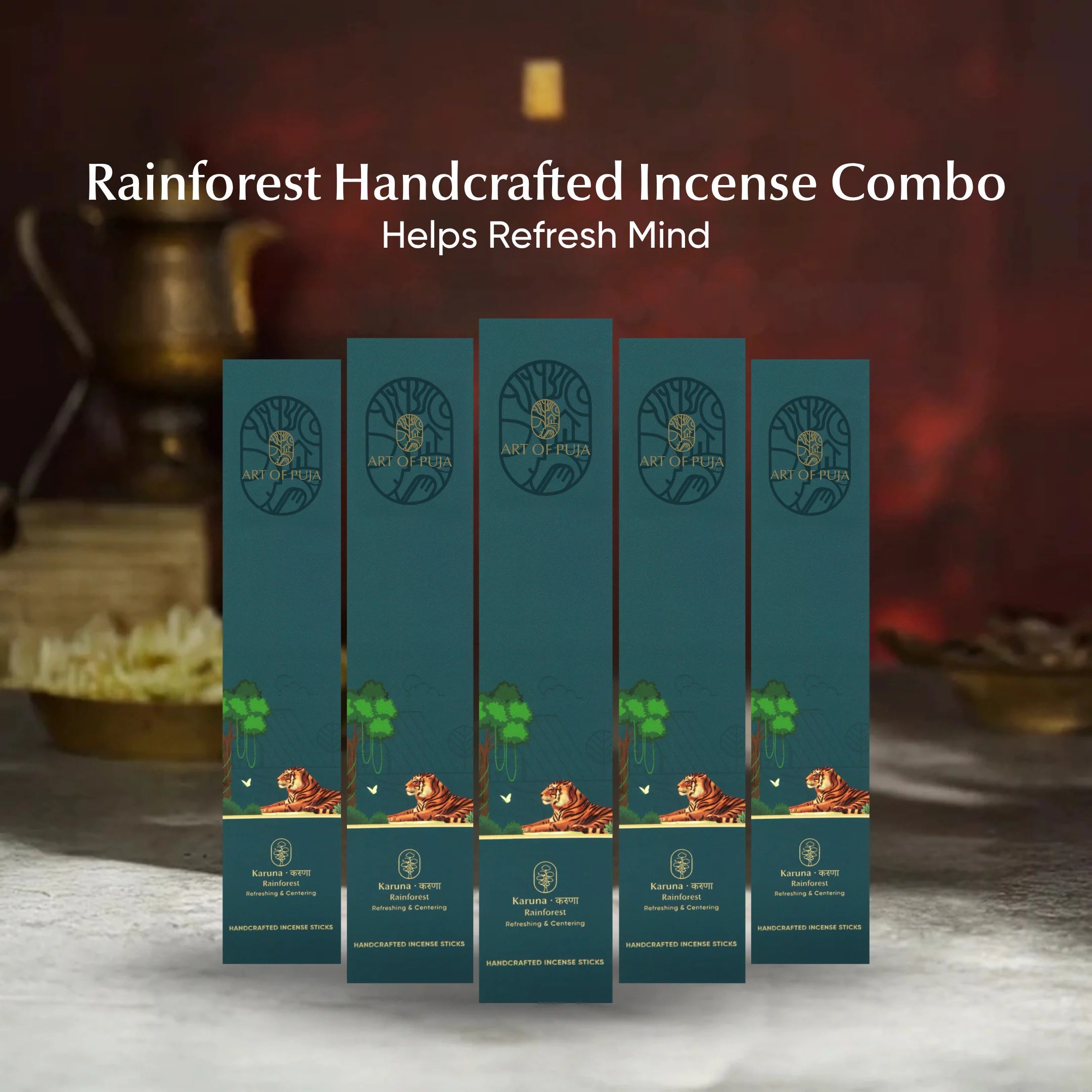 Natural Rainforest Agarbatti Combo Pack | Long Lasting Fragrance Incense Sticks for Home & Meditation