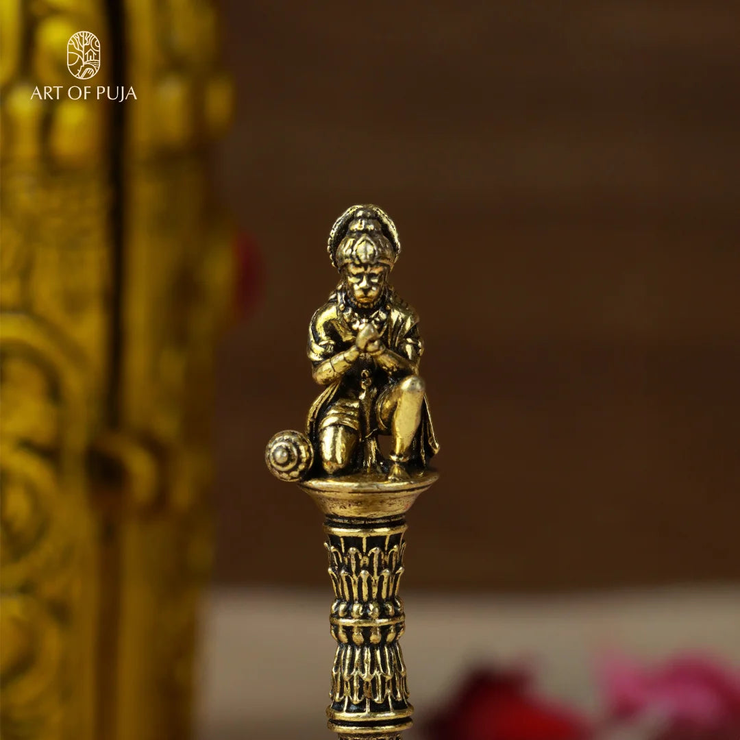 Hanuman Ghanti | Brass Temple Bell  – Strength, Devotion & Auspicious Sound |4 inch