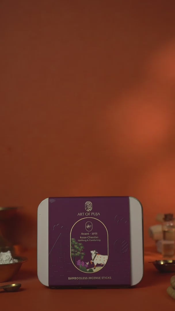 Natural bamboo incense sticks made with kesar and chandan