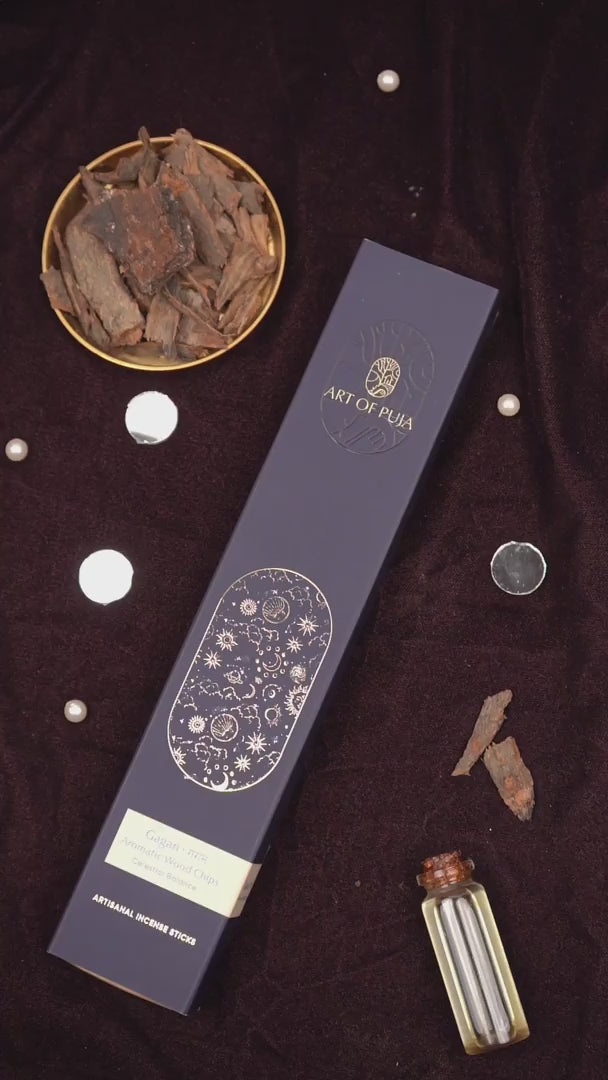 Aromatic Wood Chips Artisanal Incense Sticks  ( गगन )