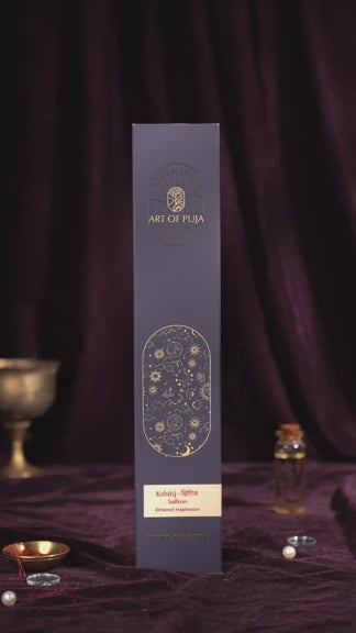 Saffron Artisanal Incense Sticks. Kshitij ( क्षितिज )
