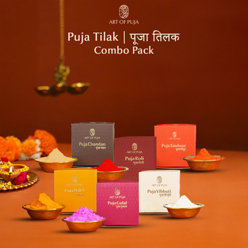 Puja Tilak Combo Pack – Complete Set of Sacred Powders for Every Ritual | Pure • Vibrant • Divine