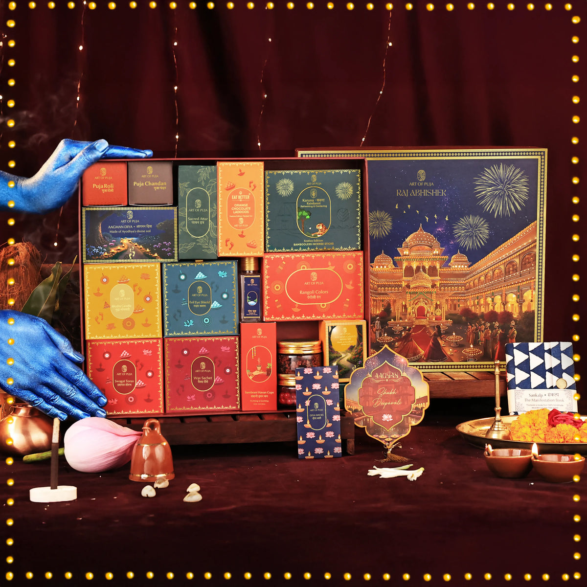 Raj Abhishek Diwali Gift Box | Royal Festive Hamper with 21 Inclusions