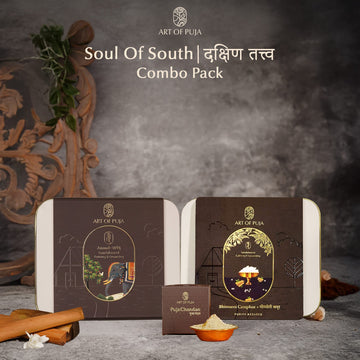 Soul of South Combo Pack | Sandalwood, Camphor & Chandan – Rich & Authentic Puja Essentials