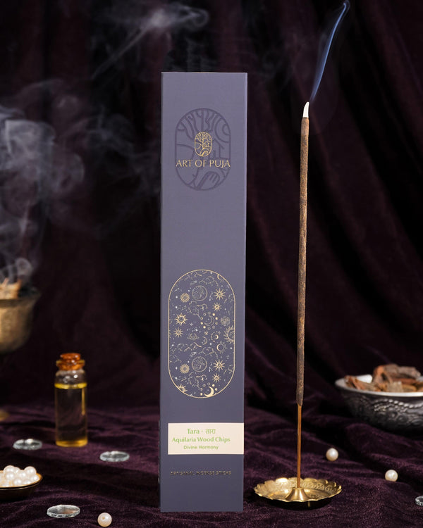 Aquilaria Wood Chips Artisanal Incense Sticks - Art of Puja