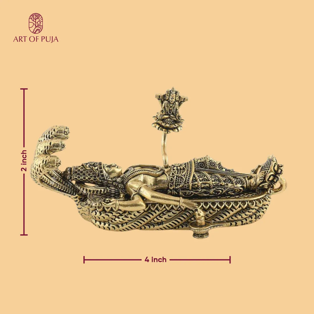 Brass Trimurti Idol – Vishnu, Brahma & Shivling Statue | Hindu Puja Idol for Home Temple & Gifting